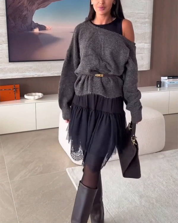 Maglione dalla vestibilità morbida sulle spalle