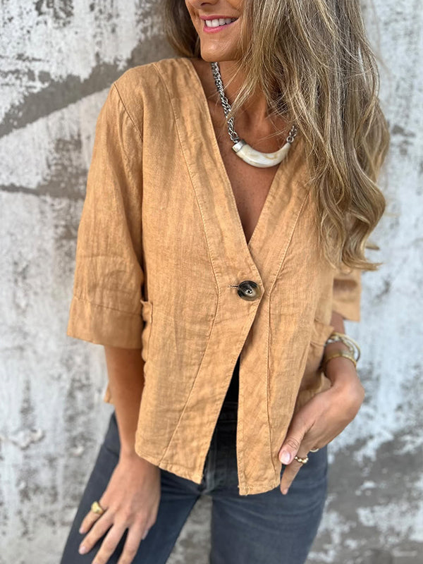 NUOVO🔥 Camicia in lino con taschino