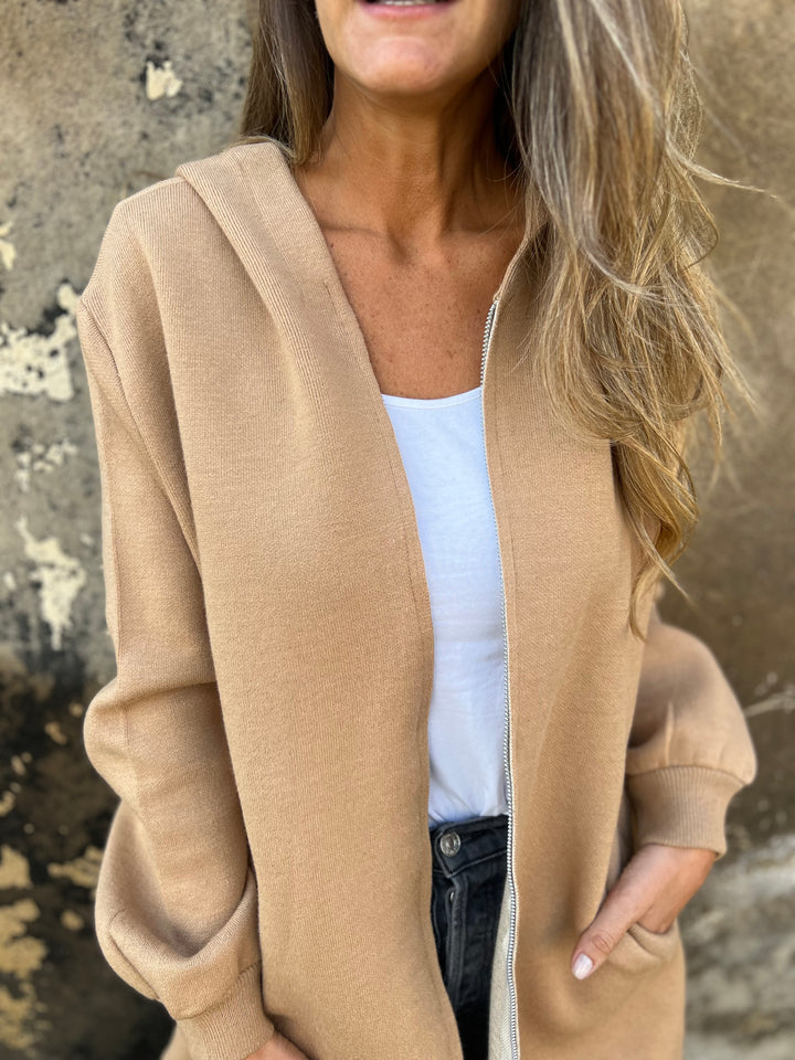 SVENDITA TOTALE🔥 Giacca Casual a Maniche Lunghe con Cerniera e Collo Tondo