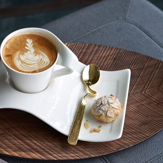 New Wave Caffe - Löffel Kaffeelöffel vergoldet (6er Set)