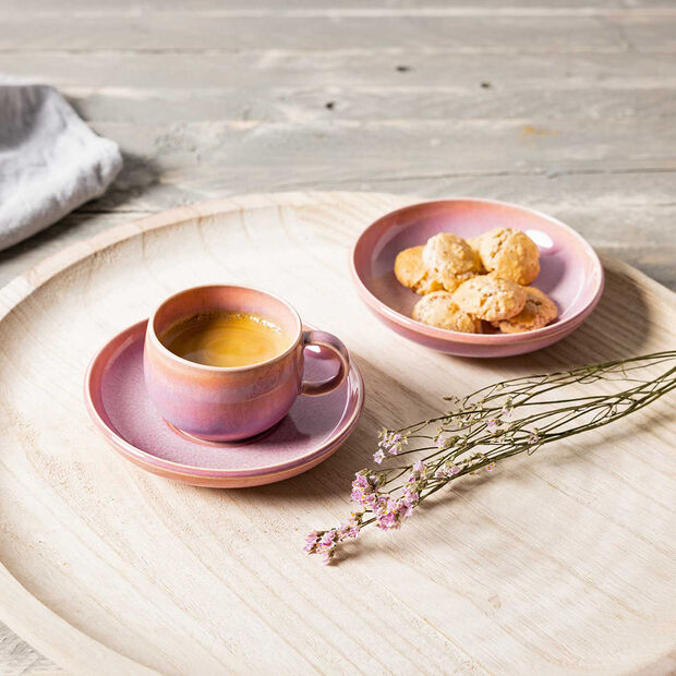 Perlemor Coral – Espressotassen-Untertasse (4er-Set)