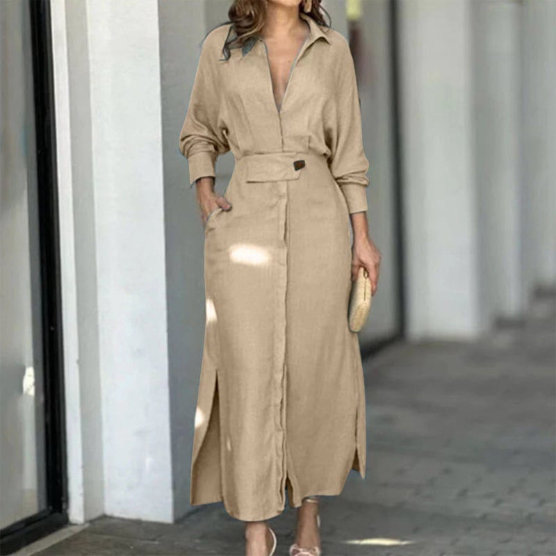 2024 Solid color maxi dress