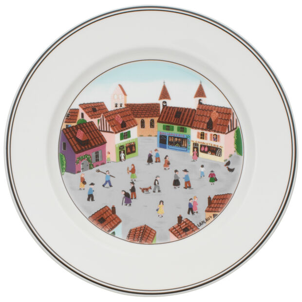 Design Naif - Piatto da Insalata Villaggio (Set da 6)