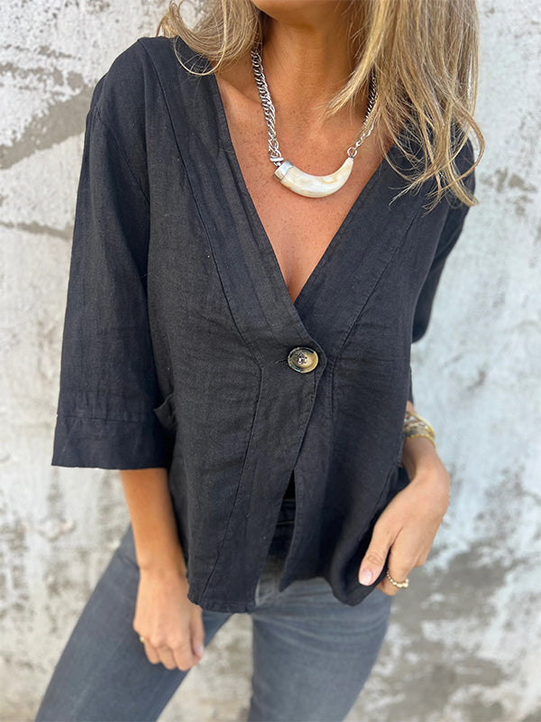NUOVO🔥 Camicia in lino con taschino