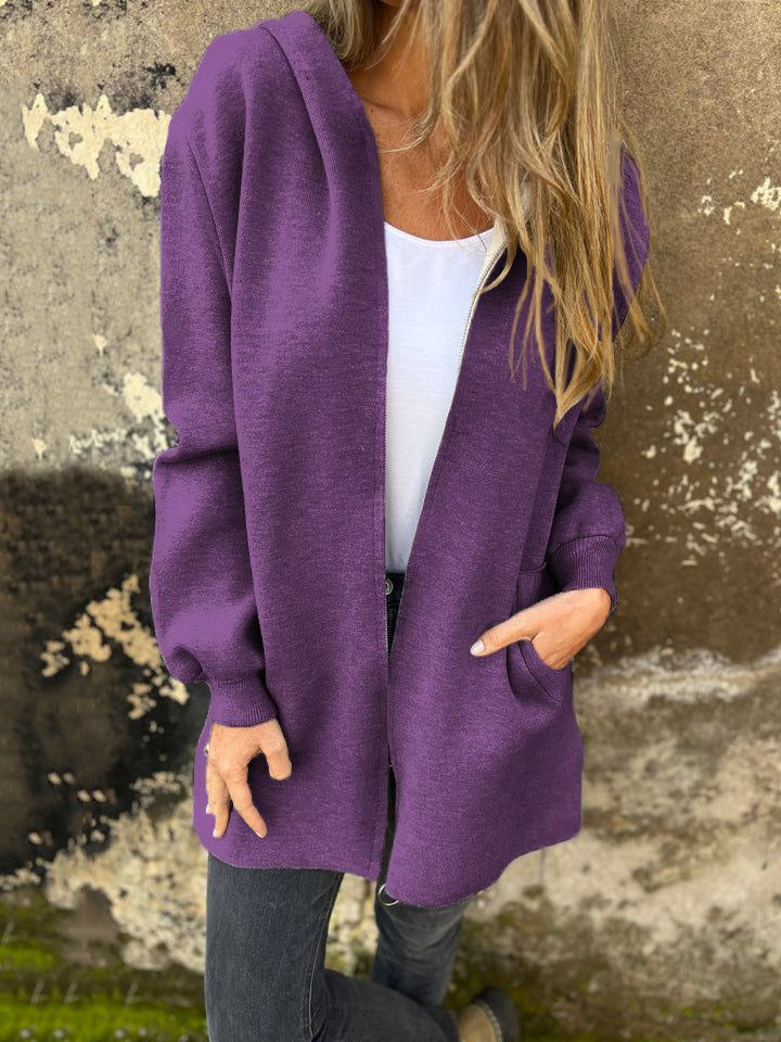 SVENDITA TOTALE🔥 Giacca Casual a Maniche Lunghe con Cerniera e Collo Tondo