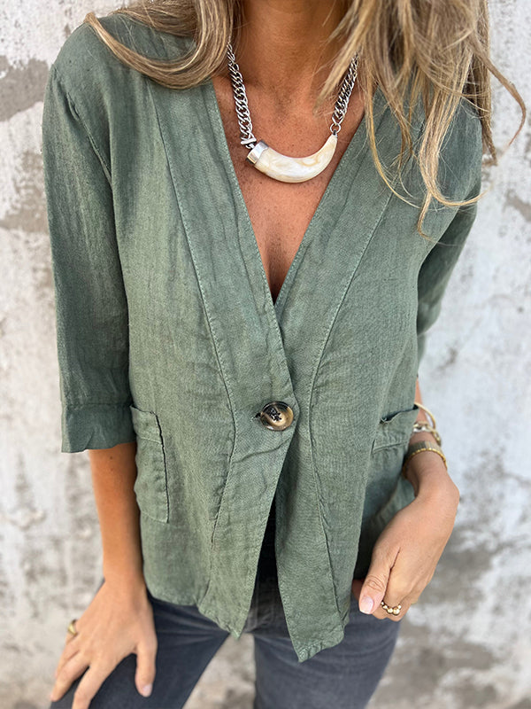 NUOVO🔥 Camicia in lino con taschino