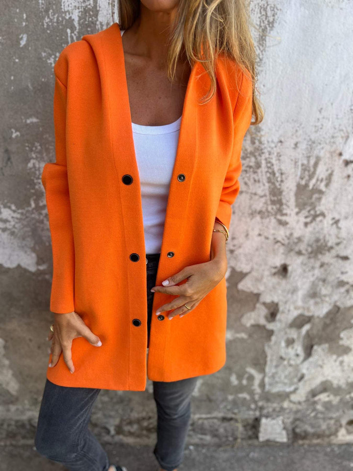 SALDI SBARAZZO🔥 Giacca casual monopetto con cappuccio
