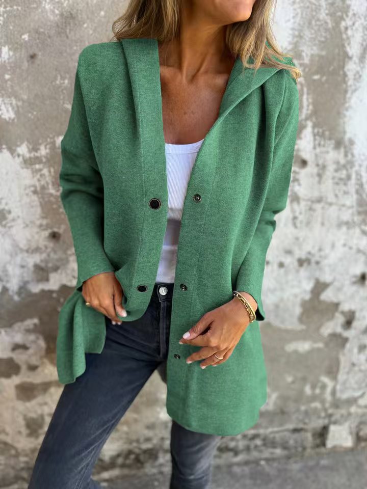 SALDI SBARAZZO🔥 Giacca casual monopetto con cappuccio