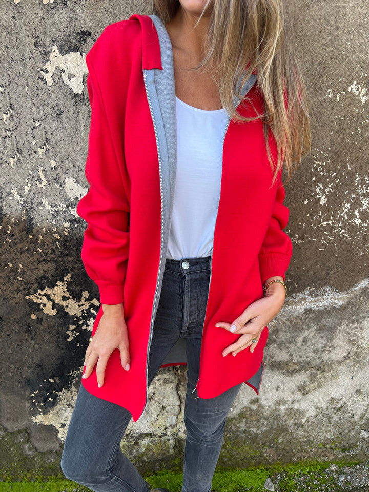 SVENDITA TOTALE🔥 Giacca Casual a Maniche Lunghe con Cerniera e Collo Tondo