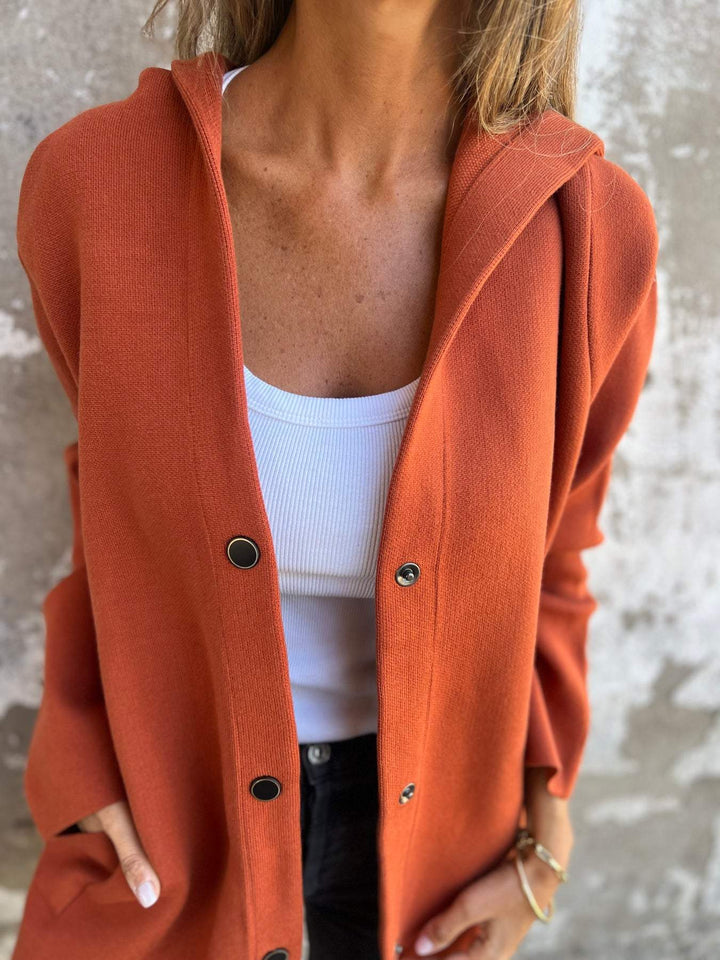 SALDI SBARAZZO🔥 Giacca casual monopetto con cappuccio