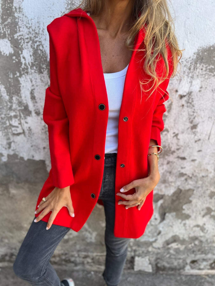 SALDI SBARAZZO🔥 Giacca casual monopetto con cappuccio
