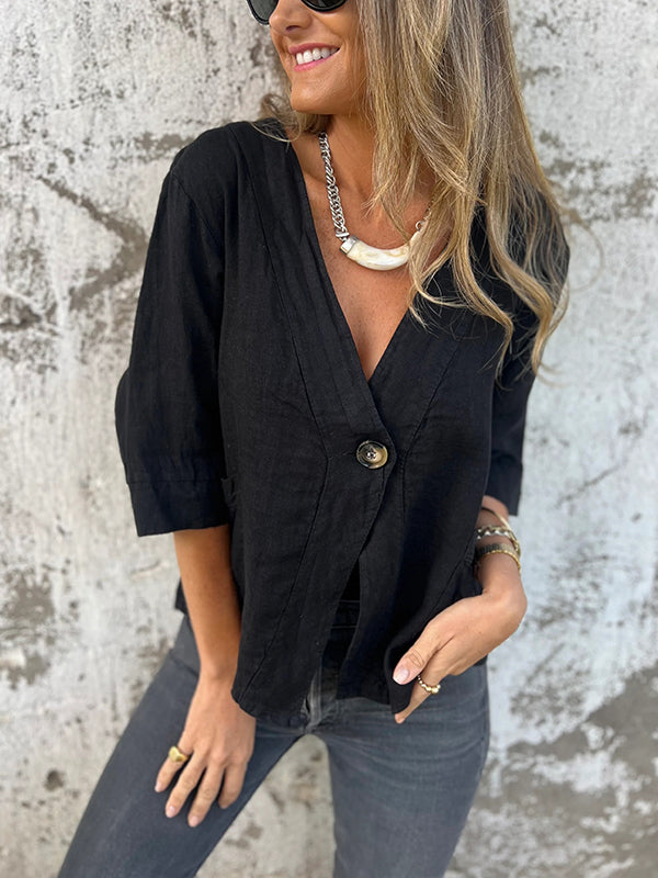 NUOVO🔥 Camicia in lino con taschino