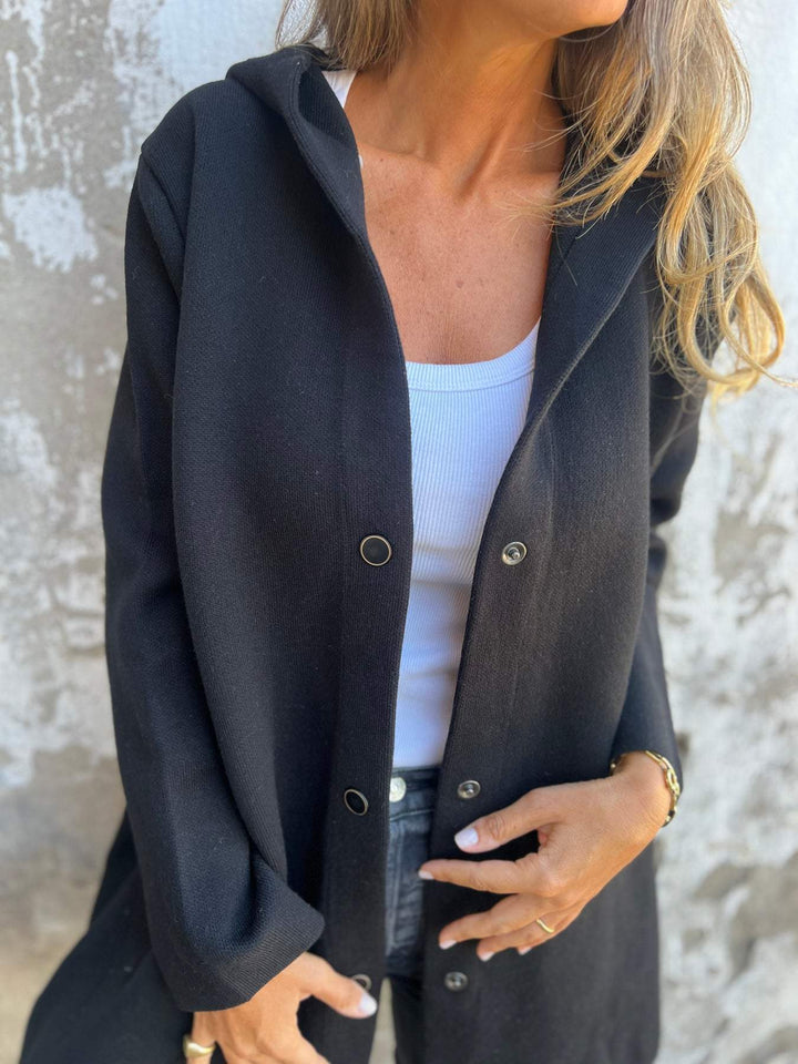 SALDI SBARAZZO🔥 Giacca casual monopetto con cappuccio